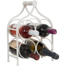 Porte-bouteille de vin en fer Porte-bouteilles de table 35x24 cm Casier à Vin de comptoir Porte-bouteilles de cuisine Cave à vin