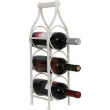 Porte-bouteille de vin en fer Porte-bouteilles de table 46x13 cm Casier à Vin de comptoir Porte-bouteilles de cuisine Cave à vin