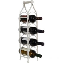 Porte-bouteille de vin en fer Porte-bouteilles de table 58x13 cm Casier à Vin de comptoir Porte-bouteilles de cuisine Cave à vin