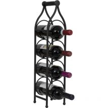 Porte-bouteille de vin en fer Porte-bouteilles de table 58x13 cm Casier à Vin de comptoir Porte-bouteilles de cuisine Cave à vin