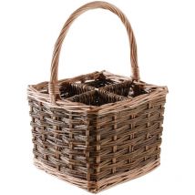 Porte bouteilles en osier 4 bouteilles