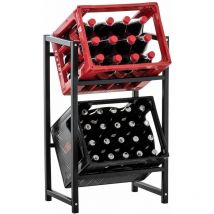 Etagère à bouteilles Lennert für 2 Kisten Noir