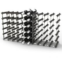 Casier à vin empilable 50 grands kit - Porte-bouteille de vin flexible et extensible - Casier à bouteilles empilable - Casier à vin modulaire pour le