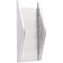 Porte-prospectus H540xl280xP80 mm din A4 portrait argent