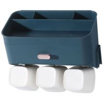 Porte-brosse à dents à ventouse magnétique Ensemble de gobelets pour bain de bouche à fixation murale sans perforation