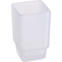 Porte-brosse à dents sur pied en verre satiné blanc Capannoli Swing SW113 vs Satin