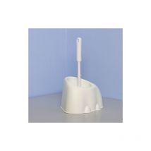 Porte-balais de toilette angulaire en re'sine thermoplastique polypropyle'ne blanc complet avec brosse de toilette