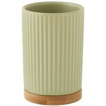 Porte brosse à dents en céramique tilleul