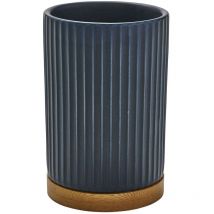 Porte brosse à dents en céramique bleu