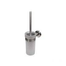 Porte-brosse suspendu pour wc valeria - Matériau : Inox - Profondeur : 120 mm - Hauteur : 307 mm - Largeur : 77 mm - Platine : ø 52 mm - Décor :