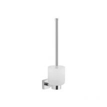 Porte-brosse wc suspendu cara - Profondeur : 105 mm - Hauteur : 397 mm - Largeur : 105 mm - Platine : 50 x 50 mm - Matériau : Laiton - Décor : Chromé