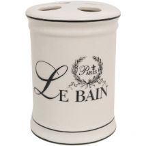 Set de 2 porte-brosses à dents en porcelaine