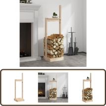 Vidaxl - Porte-bûches 33,5x30x110 cm Bois massif de pin - Porte-bûches - Support à Bûches - Bois De Pin - Cheminée - Intérieur