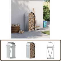 Vidaxl - Porte-bûches argenté 40x45x100 cm acier galvanisé - Porte-bûches - Rangement Bûches - Abri à Bûches - Stockages Bûches - Cheminée
