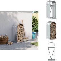 Vidaxl - Porte-bûches argenté 40x45x100 cm acier galvanisé - Porte-bûches - Rangement Bûches - Abri à Bûches - Stockages Bûches - Cheminée