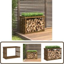 Vidaxl - Porte-bûches d'extérieur Marron miel 108x52x74 cm Bois pin - Porte-bûches Extérieur - Support à Bûches - Abri à Bûches - Stockage Bois