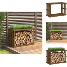 Vidaxl - Porte-bûches d'extérieur Marron miel 108x52x74 cm Bois pin - Porte-bûches Extérieur - Support à Bûches - Abri à Bûches - Stockage Bois