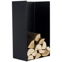 Farmcook - Porte-bûches En Acier Noir 80 Cm Kielce