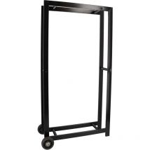 Fancy Flames - Porte bûches en métal avec 2 roues