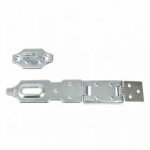 Porte-cadenas à recouvrement + piton zingué blanc Afbat Dimensions mm (l x l x e): 46 x 32 x 1,2