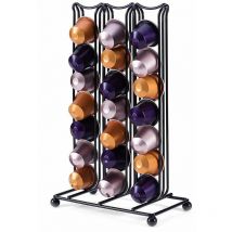 Jusch - Porte Café Capsules, Nespresso Cafe Capsules, Capsules Coffee Pod Holder Stand, Support Stockage Casier à Café (Noir)