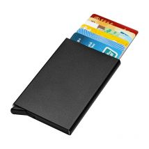 Fei Yu - Porte-cartes à puce en aluminium avec fenêtre contextuelle - Noir
