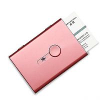 Porte-cartes de visite automatique à poussoir manuel léger