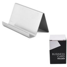 Porte-cartes de visite en acier inoxydable, présentoir de cartes de bureau pour cartes de visite, organisateur de porte-cartes de visite pour le