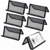 Porte-Cartes de Visite Maille Métallique Présentoirs de Carte de Visite Support de Carte de Visite en Métal Support Téléphonique pour le Bureau 6