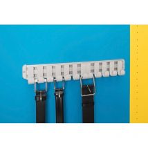 Porte-ceintures fixe - Décor : Gris alu - Hauteur : 55 mm - Largeur : 85 mm - Matériau : Nylon / Aluminium - Profondeur : 450 mm Ambos