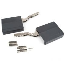 Emuca - Compas Agile Smart pour porte relevable, 960 - 2350, Plastique gris antracite, Acier et Plastique.