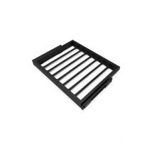 Emuca - Kit de 7 tringles à pantalon et cadre coulissant à fermeture douce pour armoires, réglable, module 600mm, Noir texturé - talla