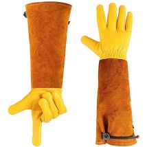Gants de jardin en peau de mouton protection du travail de jardinage anti-coups et anti-coups longs