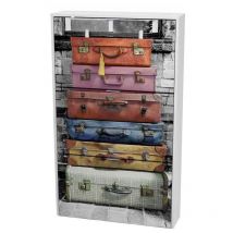 Miroytengo - Porte-chaussures 3 portes avec impression et couleur blanche dans le hall d'entrée style moderne 117x60x24 Cm
