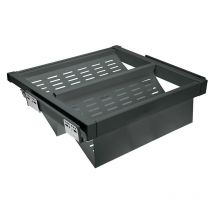 Porte-chaussures coulissant ajustable à sortie totale Elite - largeur 600 mm - finition anthracite - synercia