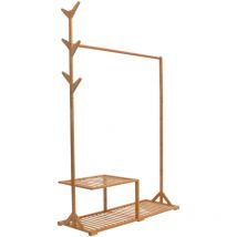 7h Seven House - Porte-chaussures en bambou avec étagère 169x107x40cm 7house