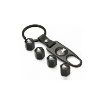 Tuserxln - Porte-Clé et Valve Pneu Voiture pour Toyota Avalon Camry Prius Avalon Corolla Highlander Bouchon Valve Pneu Voiture, Bouchon de Valve,Noir