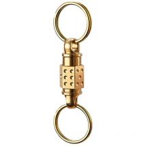 Porte-clés à dégagement rapide, double boucle à ressort, double cadre de porte-clés