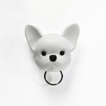 Accroche clés Frenchy the dog Qualy Blanc