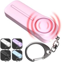 Ensoleille - Porte-clés d'alarme de panique de sécurité personnelle pour femmes, dispositif de protection de sirène forte de 130 dB avec lumière led,