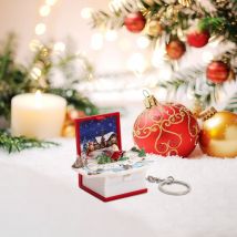 Porte-clés de livre 3D de Noël pour sac à dos d'enfants, mini jouets pop-up 3D pour garçons et filles, porte-clés mignons pour clés de voiture, scène