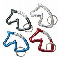 Rouge - Porte-clés en aluminium coloré, type mousqueton, taille unique