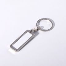 Porte Clés en Métal avec étiquette inscriptible - Personnalisable - Extrêmement Solide - pendentif avec anneau pour clef, Bagages et Animaux de