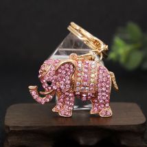 Fei Yu - Porte-clés en strass en forme d'éléphant mignon pour femme