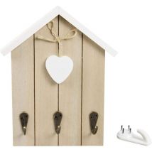 Porte-clés mural en bois avec crochet Porte-clés mignon pour armoire à clés murale en forme de maison Porte-clés pour boîte à clés murale pour la