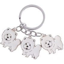 Feiyue - Porte-clés pendentif porte-clés créatif porte-clés mode animal de compagnie porte-clés chien voiture métal