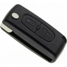 Jalleria - Porte-clés sans lame compatible avec Peugeot 207, 307 et 308 avec 1 pile Maxell CR1620 Télécommande à 2 boutons antibrouillard pour clé de