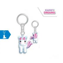 Porte clés licorne magique sweat dreams debout - 3x4.5cm - Multicolor