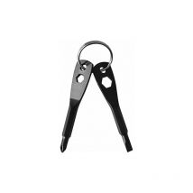 Dazzler - Porte-clés portable multifonction 4 en 1 avec tournevis cruciforme, clé plate et hexagonale, cadeau pour homme, bricoleur, électricien,