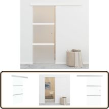 Porte coulissante à butées Verre esg et aluminium 76x205 cm - Portes Coulissantes - Porte Vitrée - Portes En Verre - Porte Aluminium - Portails
